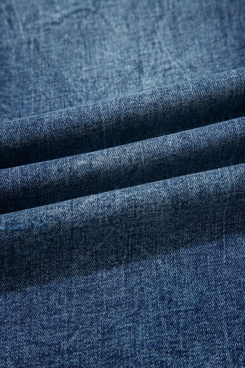 Beau Blue Acid Wash Pocket Detail Flare Jeans