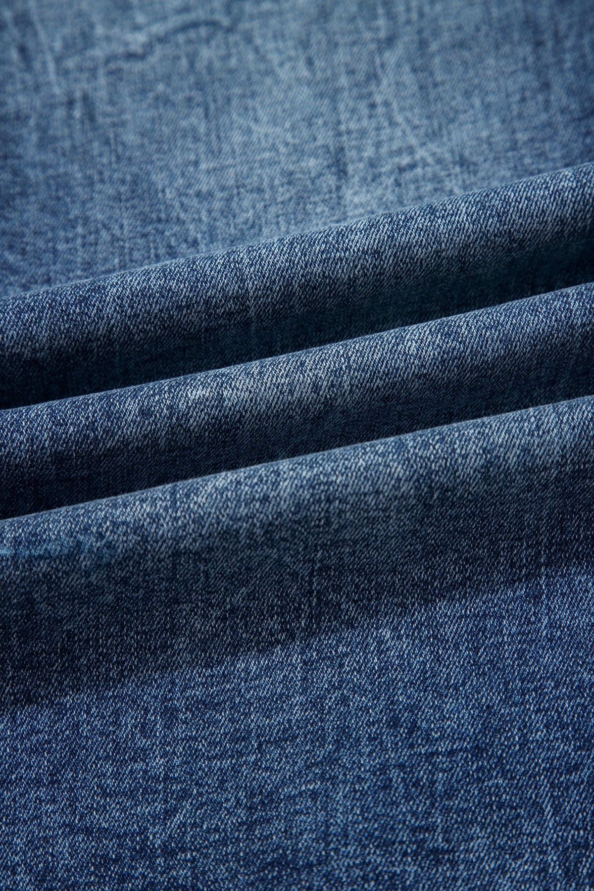 Beau Blue Acid Wash Pocket Detail Flare Jeans