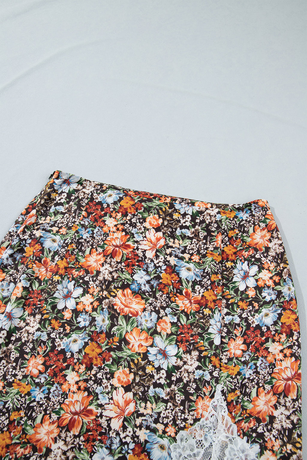 Brown Cheetah Print Trim Split Long Western Skirt