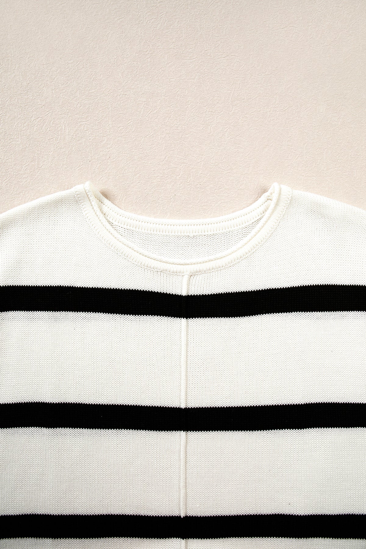 Rose Stripe Knit Western Short Sleeve Sweater