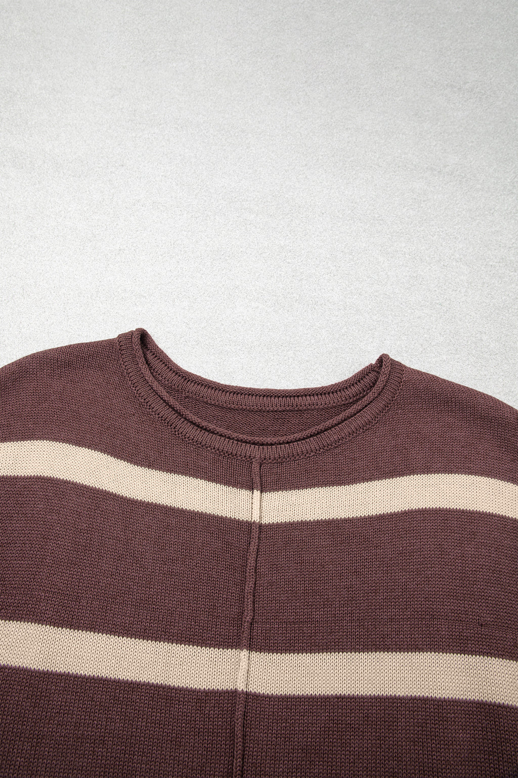 Rose Stripe Knit Western Short Sleeve Sweater